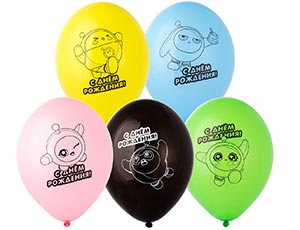 1103-3102 Шар с рисунком 14" С ДР Эгги гонки