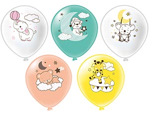 1103-3157 БК Шар 12" 1ст. 2цв. Зверята!