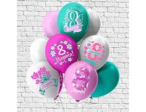 1103-3300 БК Шар 12" 1ст. 2цв. Праздник 8 МАРТА