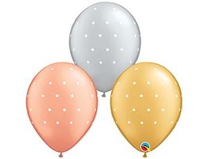 1103-3319 Шелк 11" Горошек Gold Silver RoseGold/Q