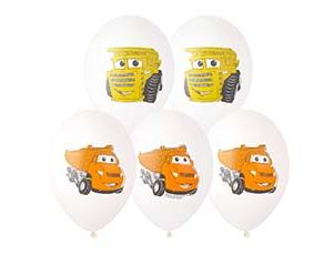 1103-3320 Шар с рисунком 14" Грузовички 2цв