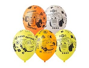 1103-3321 Шелкография пастель 14" Грузовички