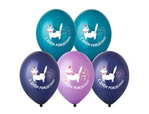 1103-3323 Шар с рис 14" Кот пукающий конфетти 2цв