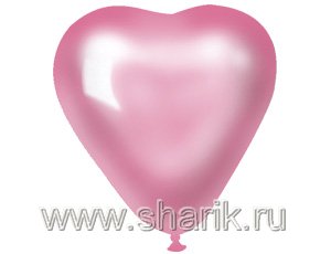 1105-0166 Сердце 5" Металлик Розовое /Ит