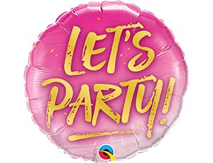 1202-2671 П 18" LET'S PARTY на розовом