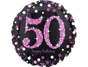1202-2720 А 18" HB Sparkling Birthday 50 pink S55