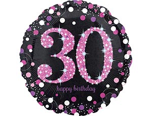 1202-2721 А 18" HB Sparkling Birthday 30 pink S55