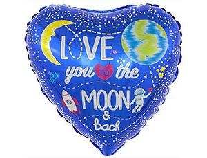1202-3130  18" LOVE YOU TO THE MOON & BACK/FM
