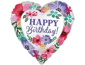 1202-3854 А 18" HB Цветы яркие сердце сатин S40