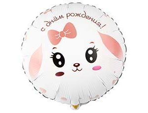 1202-4042 К 18" РУС ДР Зайка с розовым бантиком