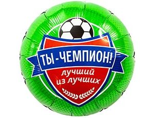 1202-4198 Р 18" РУС ТЫ ЧЕМПИОН Футболист