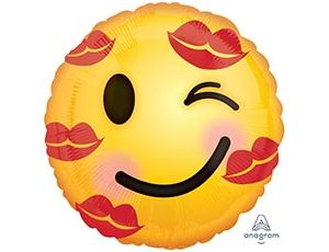 1202-4224 А 18" Улыбка Смайлик в поцелуях S40