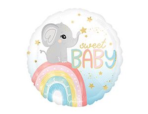 1202-4287 A 18" BABY Слоненок Радуга сатин S40