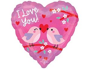 1202-4382 А 18" ILY Птички влюбленные S40