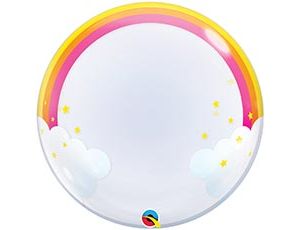 1202-4410 П BUBBLE DECO 24" Радуга и Облака