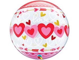 1202-4412 П BUBBLE 22" Сердца и стрелы