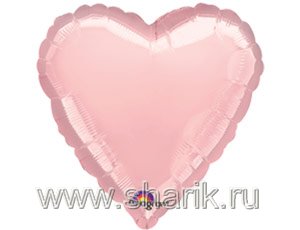 1204-0040 А Б/РИС СЕРДЦЕ 18" Пастель Pink