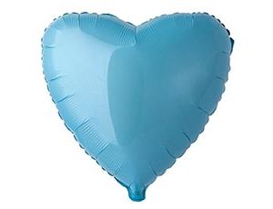 1204-0537 Ф Б/РИС 18" СЕРДЦЕ Пастель Blue
