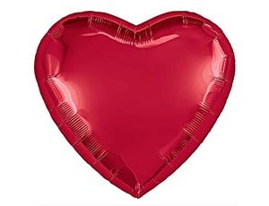 1204-1411 Р Б/РИС СЕРДЦЕ 36" Металлик Red