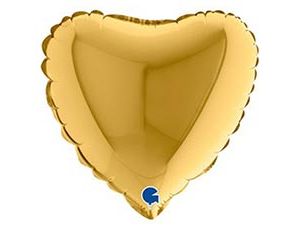 1204-1471 Г Б/РИС СЕРДЦЕ 9" Металлик Gold 5