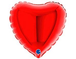 1204-1478 Г Б/РИС СЕРДЦЕ 4" Металлик Red