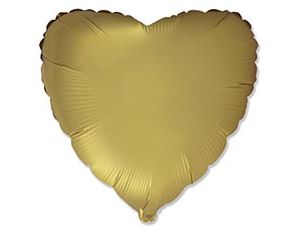 1204-1492 Ф Б/РИС 18" СЕРДЦЕ Сатин Lemon