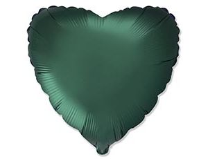1204-1497 Ф Б/РИС 18" СЕРДЦЕ Сатин Dark Green