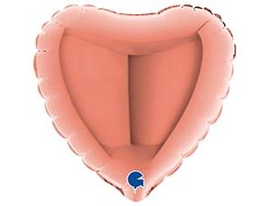 1204-1533 Г Б/РИС СЕРДЦЕ 4" Металлик Rose Gold