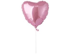 1204-1534 Г Б/РИС СЕРДЦЕ 9" Пастель Pink