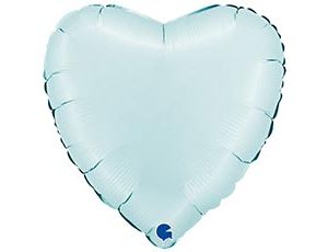 1204-1538 Г Б/РИС СЕРДЦЕ 18" Сатин Pastel Blue