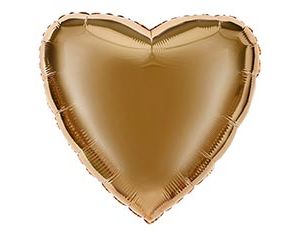 1204-1547 Ф Б/РИС 18" СЕРДЦЕ Металлик Bright Gold