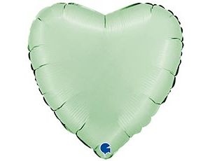 1204-1665 Г Б/РИС СЕРДЦЕ 18" Сатин Glazed Mint