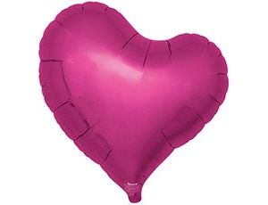 1204-1698 Т Б/РИС СЕРДЦЕ ИЗГИБ 18" MetallicMagenta