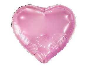 1204-1755 К Б/РИС СЕРДЦЕ 18" Металлик Pink
