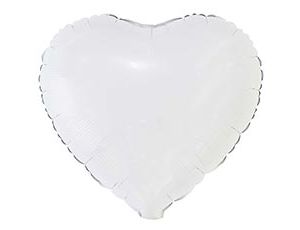 1204-1756 К Б/РИС СЕРДЦЕ 18" Пастель White