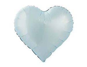 1204-1770 Г Б/РИС СЕРДЦЕ 18" Сатин Pastel Blue new