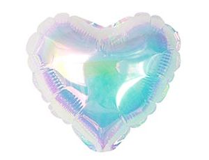 1204-1800 К Б/РИС СЕРДЦЕ 10" Перламутр прозрачный