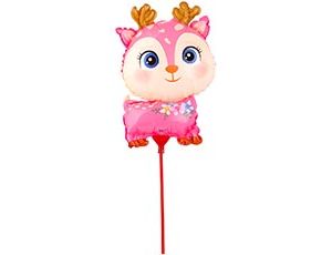 1206-1538 К М/ФИГУРА Олень розовый на палочке