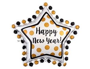 1207-3055 А ФИГУРА/P45 HNY Звезда горох золото гол