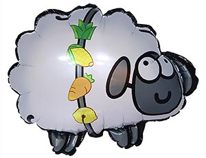 1207-5243 К ФИГУРА Овечка бело-серая