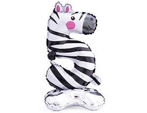 1207-5564 К ЦИФРА 5 23" Зоопарк Зебра на подставке