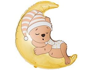 1207-5694 К ФИГУРА Мишка спящий на луне