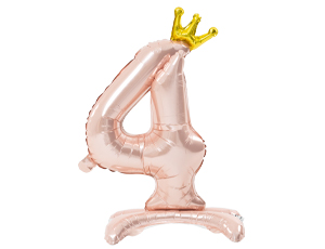 1207-5778 К ЦИФРА 4 32" Pink на подставке Корона