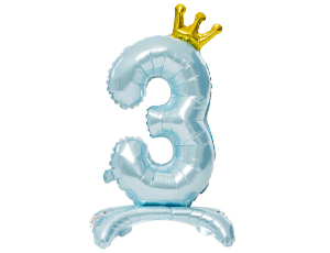 1207-5787 К ЦИФРА 3 32" Blue на подставке Корона