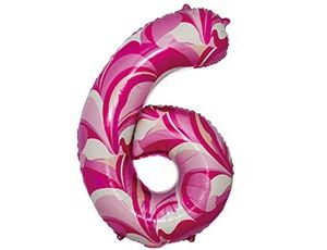 1207-5812 К ЦИФРА 6  40" Мрамор розовый
