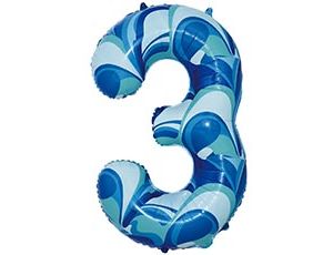 1207-5819 К ЦИФРА 3  40" Мрамор голубой
