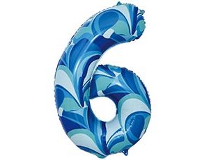 1207-5822 К ЦИФРА 6  40" Мрамор голубой