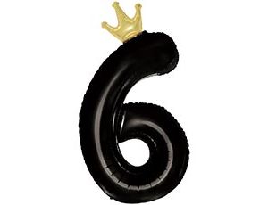 1207-5842 К ЦИФРА 6  45" Black Корона
