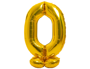 1207-5905 К ЦИФРА 0 65" Gold на подставке Макси