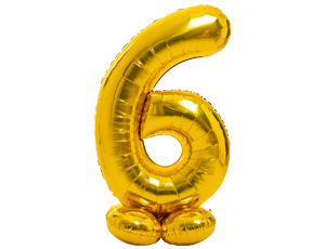 1207-5911 К ЦИФРА 6 65" Gold на подставке Макси